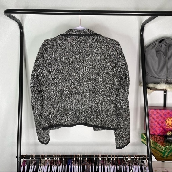 GUESS Los Angeles Black & Gray Boucle Tweed Blazer - Picture 3 of 11